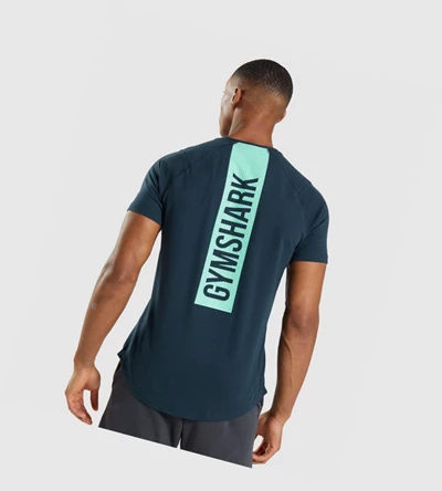 Camiseta Gymshark Bold Hombre Azul Marino | 0319-MSQYJ