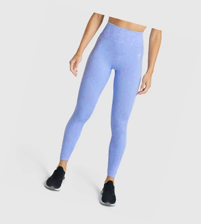 Leggins Gymshark Adapt Animal Seamless High Waisted Mujer Azules Claro | 2075-USODZ