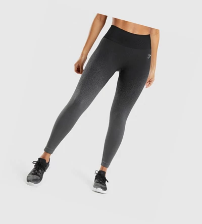 Leggins Gymshark Adapt Ombre Seamless High Waisted Mujer Negros Grises | 8541-QTRUD