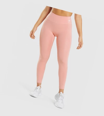 Leggins Gymshark Entrenamiento High Waisted Mujer Rosas | 5479-QDUKH