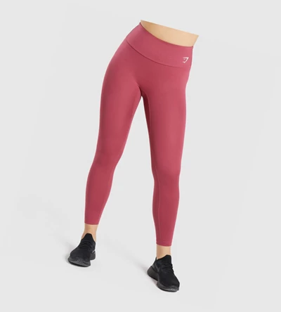 Leggins Gymshark Entrenamiento High Waisted Mujer Rosas | 8297-RMSOH