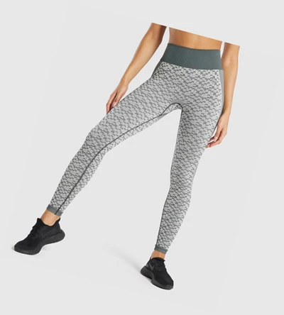 Leggins Gymshark WTFlex Seamless High Waisted Mujer Grises | 3164-HXAPU