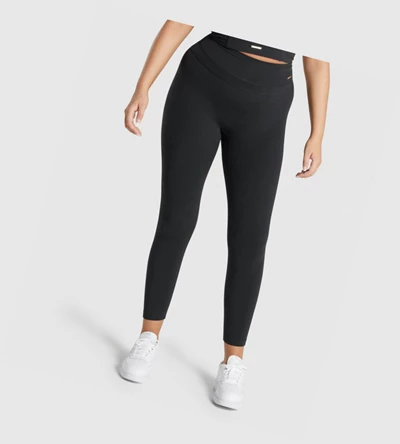 Leggins Gymshark Whitney High Rise High Waisted Mujer Negros | 9512-KSCZB