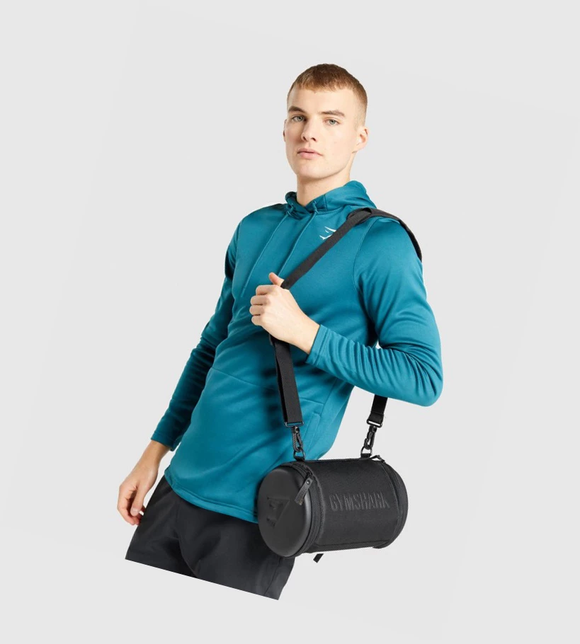 Bolsos & Mochilas Gymshark Lifting Club Barrel Mujer Negros | 9365-KEDZA