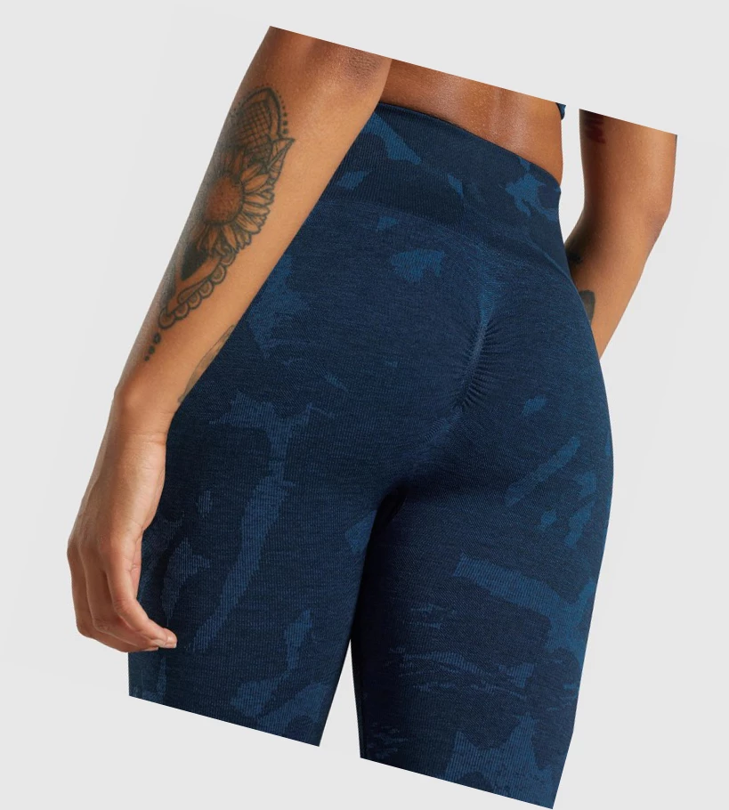 Leggins Gymshark Adapt Camo Seamless High Waisted Mujer Azul Marino | 6751-AQBKR