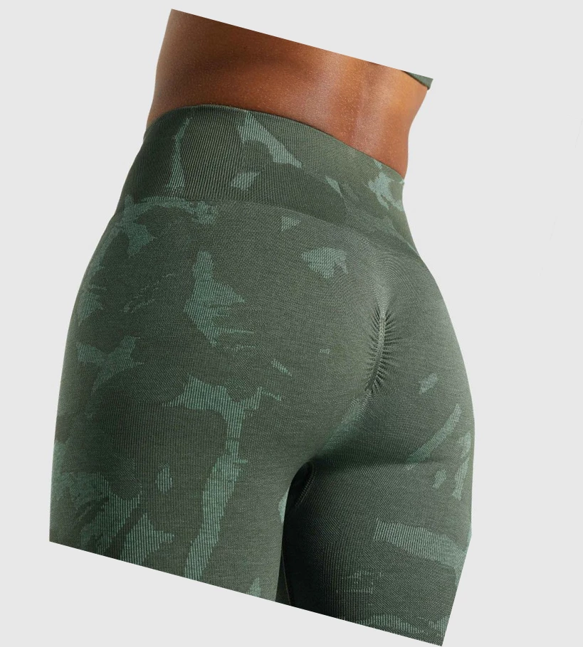 Leggins Gymshark Adapt Camo Seamless High Waisted Mujer Verdes | 9051-MSRZE