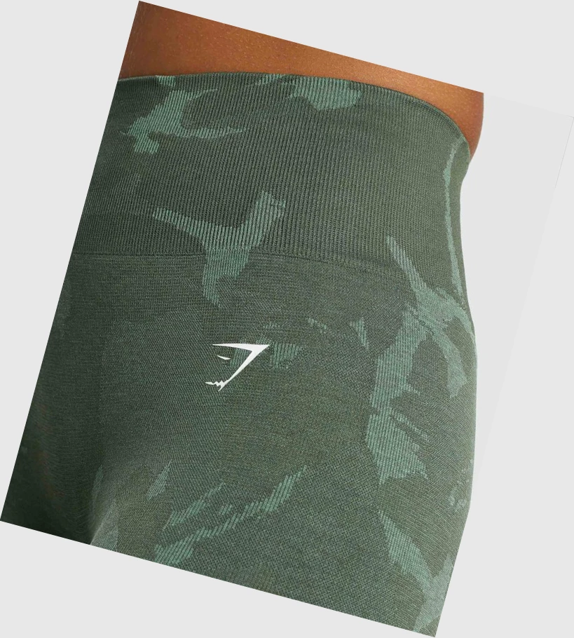 Leggins Gymshark Adapt Camo Seamless High Waisted Mujer Verdes | 9051-MSRZE